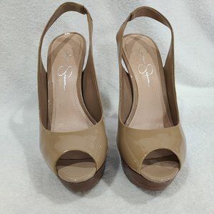 Jessica Simpson nude slingbacks size 8.5